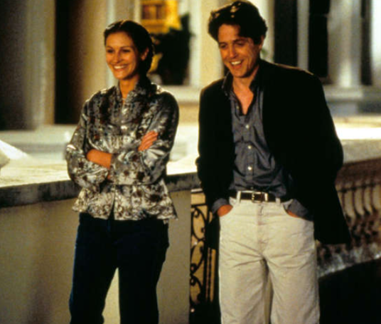 연인 휴 그랜트와 줄리아로버츠