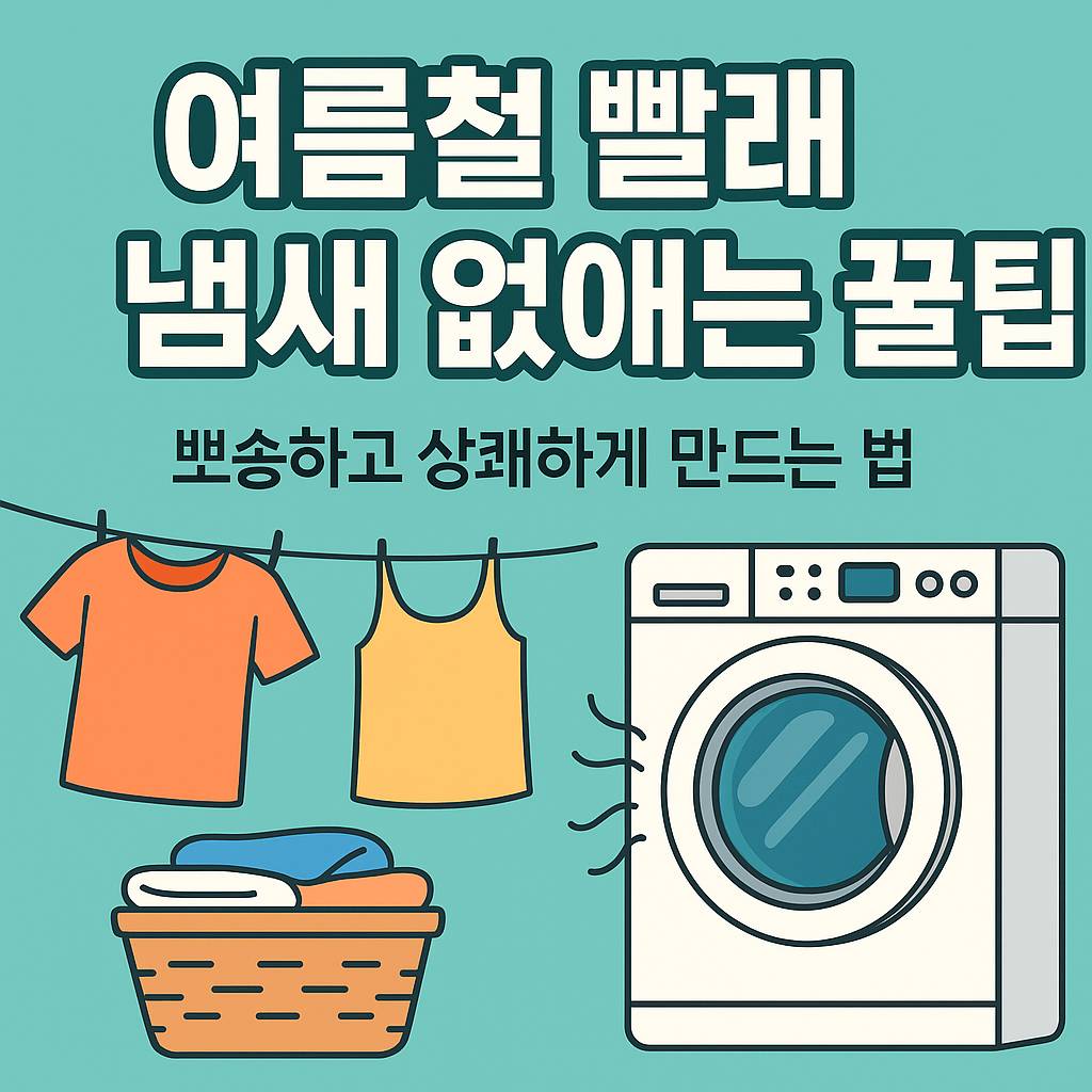 여름철 빨래 냄새 없애는 꿀팁