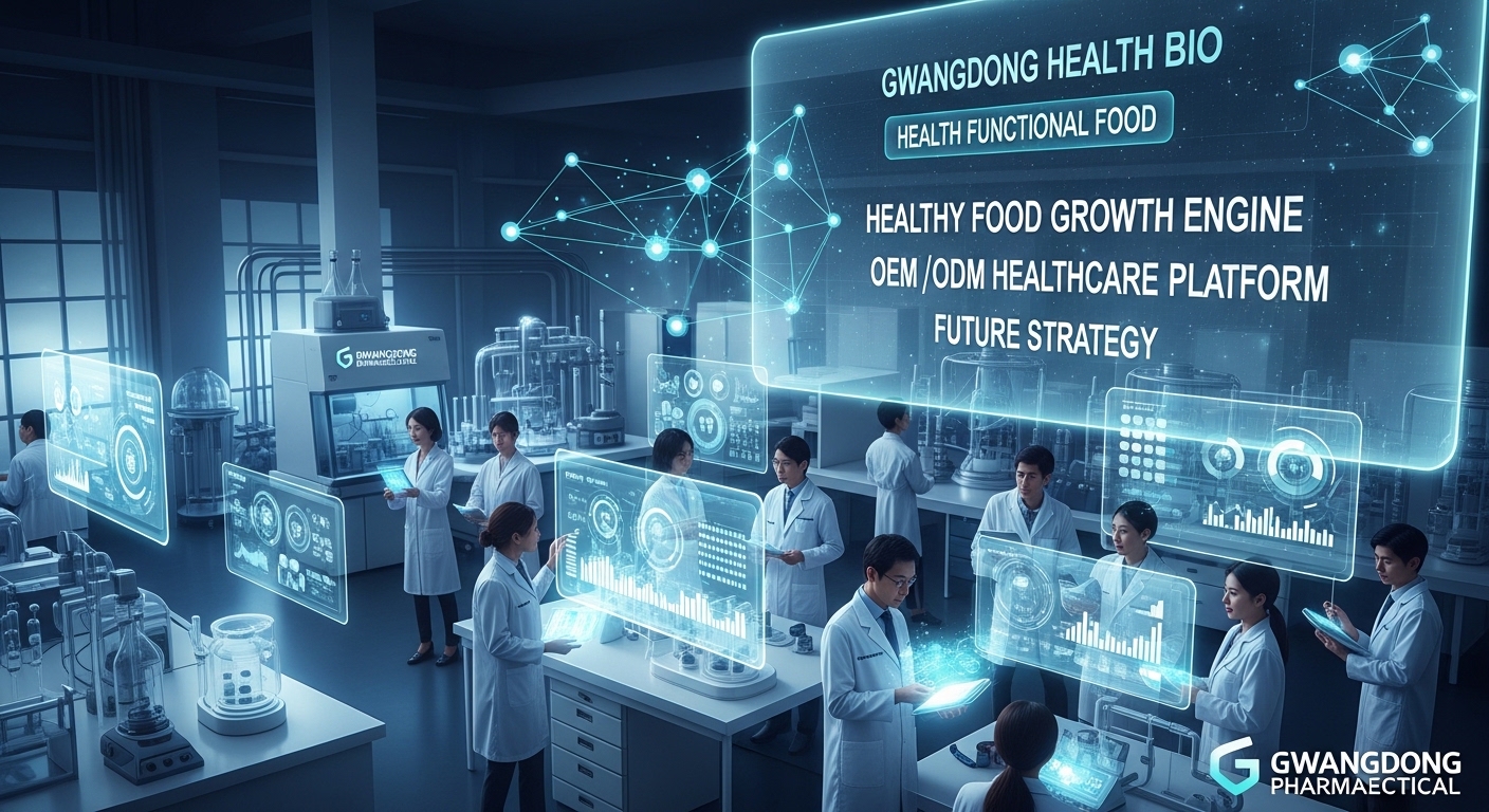 광동제약 광동헬스바이오 건강기능식품 건기식 성장동력 OEM ODM 헬스케어 플랫폼 미래 전략