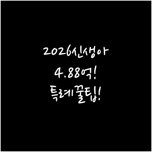 2026년 신생아 특례대출 조건, 순..