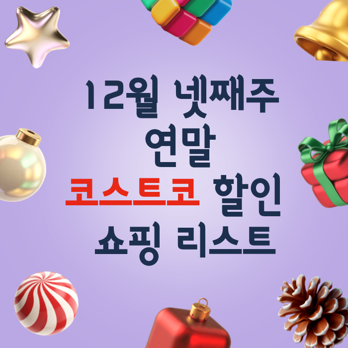 12월 넷째주 연말 코스트코 할인 쇼핑 리스트