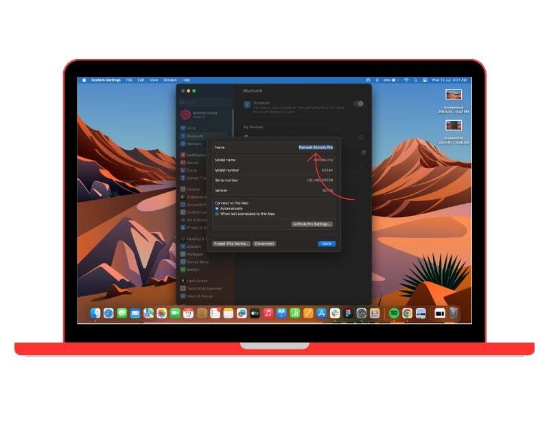 맥에서 에어팟 이름 바꾸기
