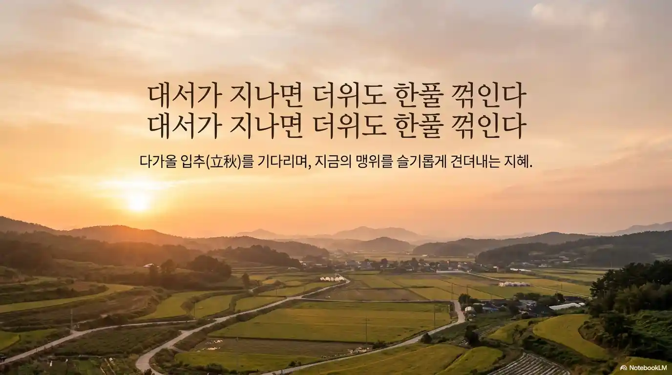대서가 지나면 더위가 꺾인다는 속담과 여름 농촌 풍경 이미지
