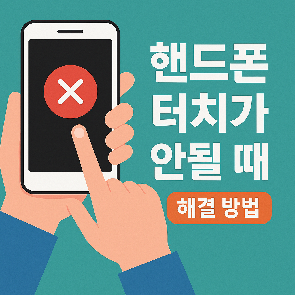 핸드폰 터치가 안될때