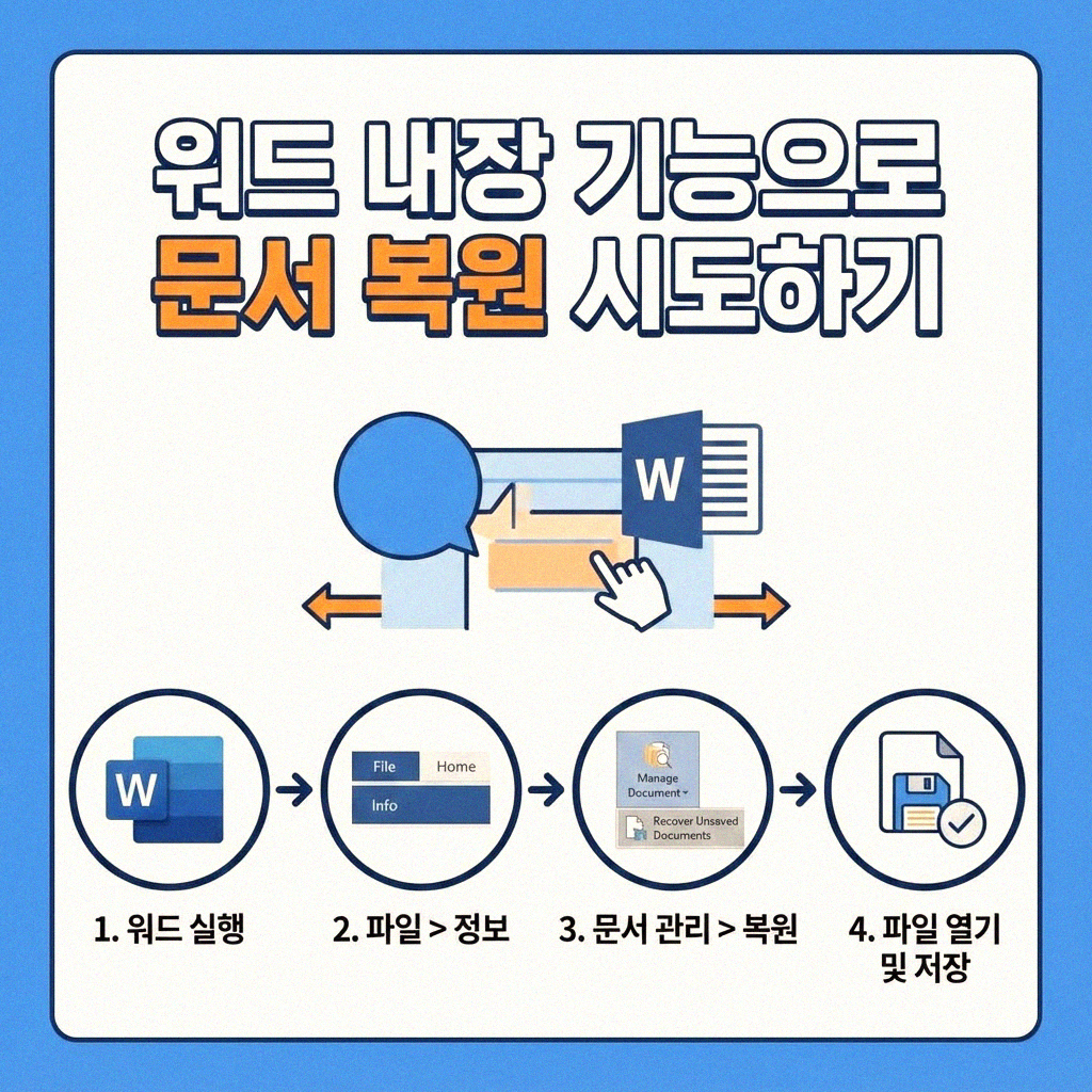 워드 문서 오류 막막할 때 이렇게 복원해보세요