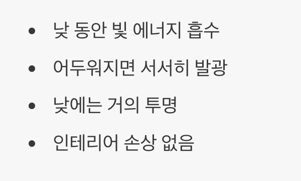 1. 낮에는 투명, 밤에는 반짝! 마법의 페인트