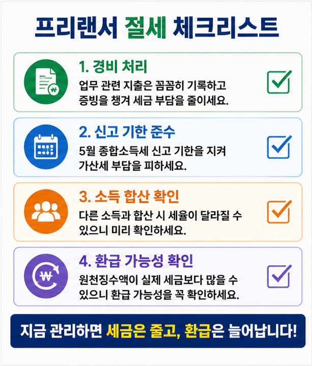프리랜서 세금 절세 체크리스트