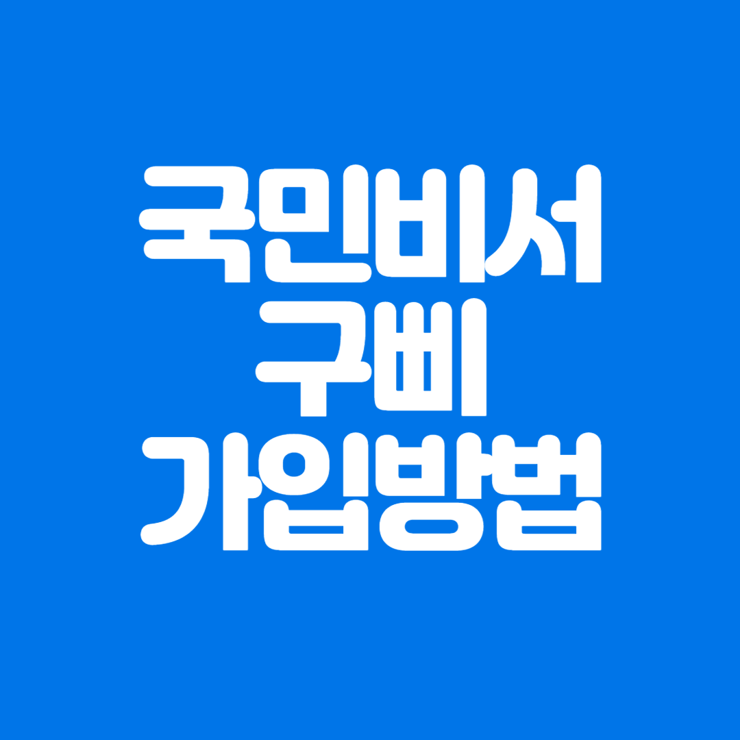 민생회복 소비쿠폰 정보, 국민비서 구삐 가입방법