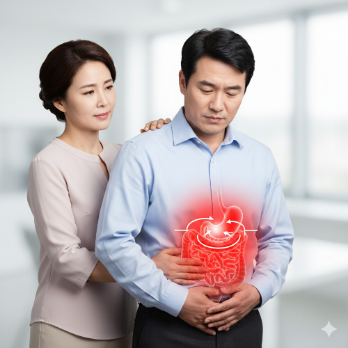 복부 통증 부위 사진