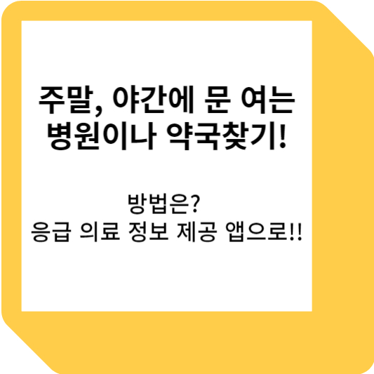 응급의료정보제공앱