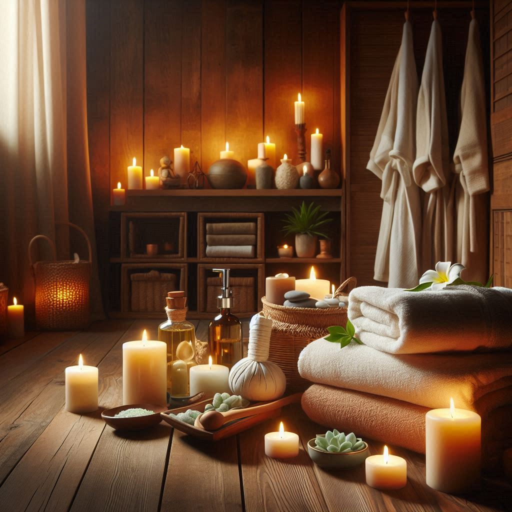 피부,체형관리 샵 배경