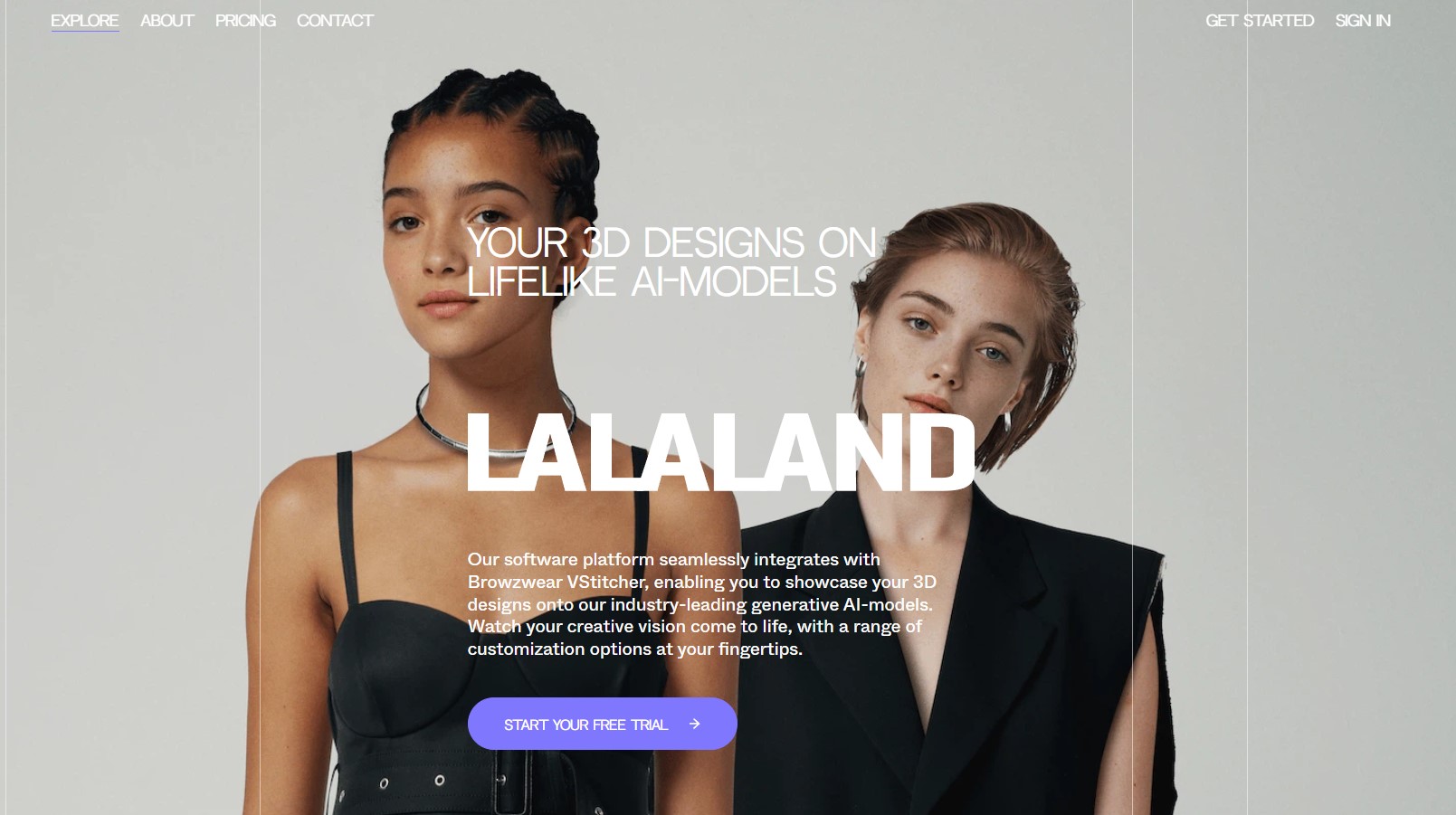 AI 가상 모델 LALALAND.AI