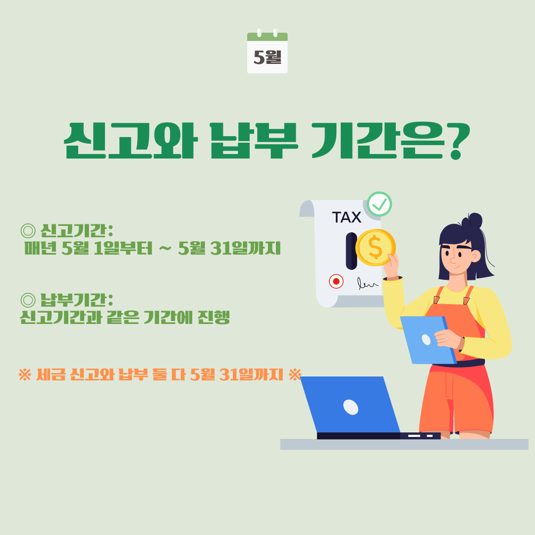 신고와 납부는 언제부터 언제까지?