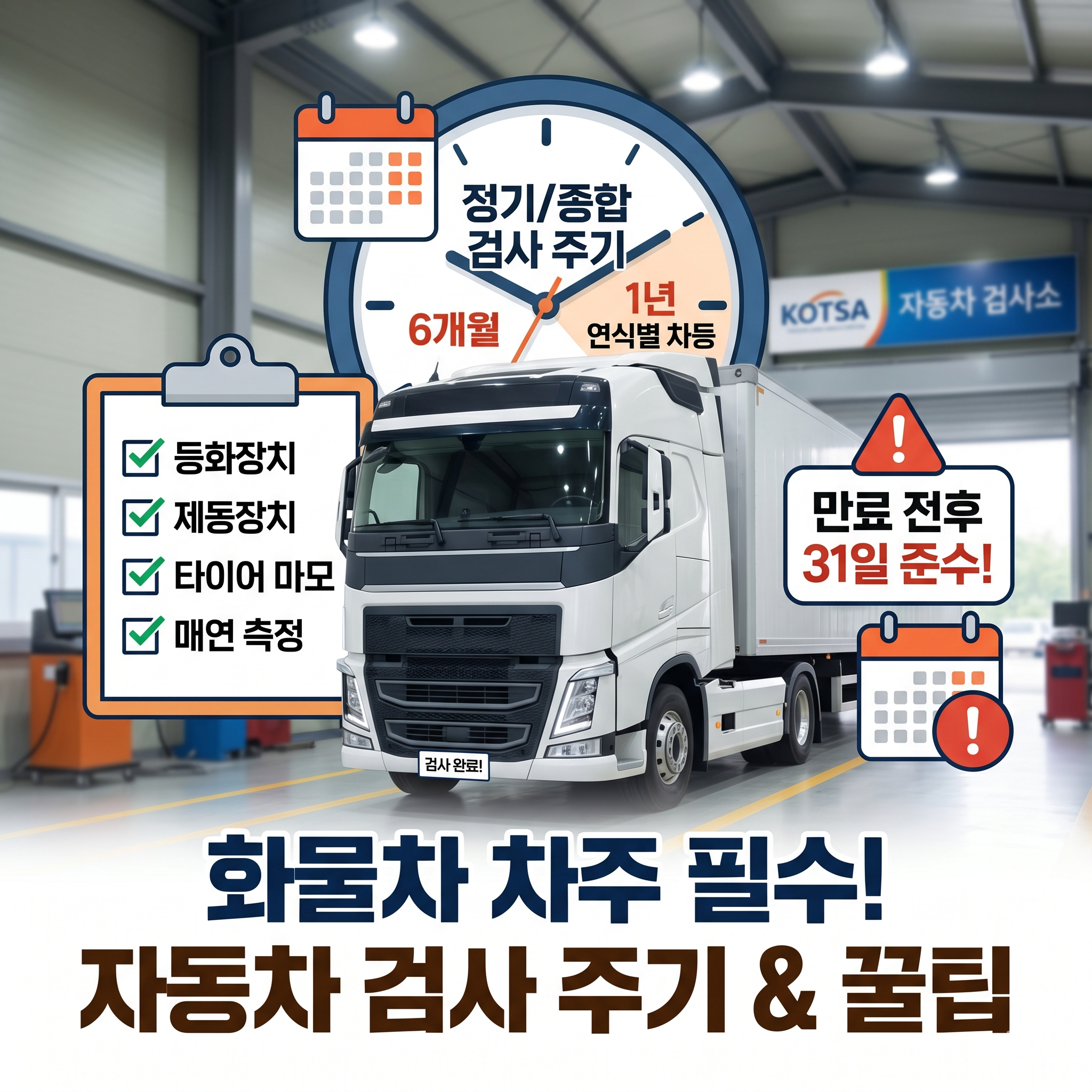 화물차 자동차 검사 주기 및 과태료 규정 총정리