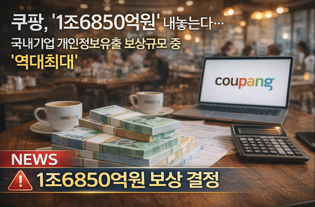 쿠팡 1조6850억 개인정보유출 보상, 역대최대 규모 총정리