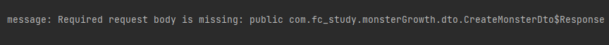 Required request body is missing
