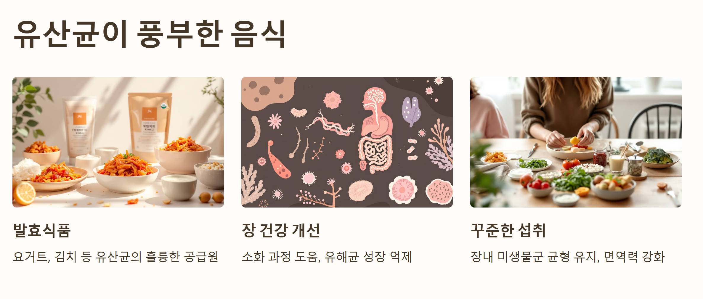 유산균이 풍부한 음식