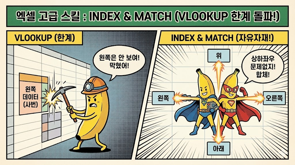 INDEX & MATCH: VLOOKUP의 한계를 넘어서는 고급 검색 스킬
