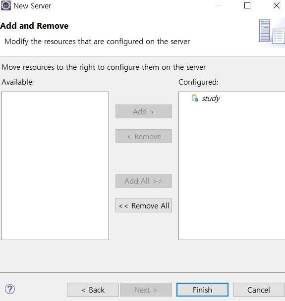 톰캣 서버 추가