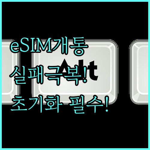 알뜰폰 e심 개통 실패 후 재개통 성..