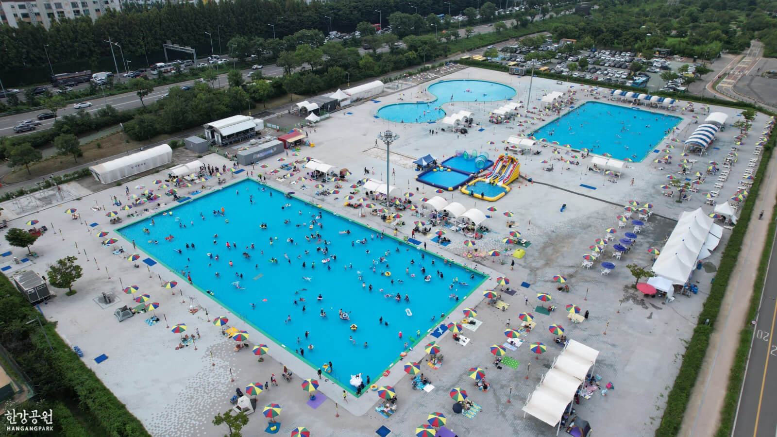 잠원 한강 수영장 드론 사진
