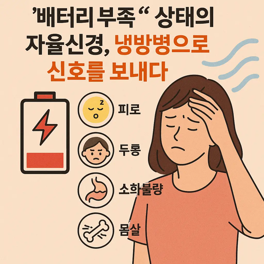 ‘배터리 부족’ 상태의 자율신경 냉방병으로 신호를 보내다