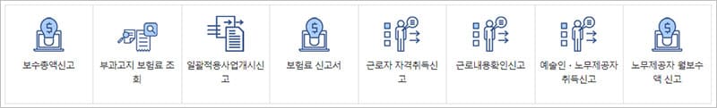 사업장 및 사무대행기관 자주 찾는 서비스