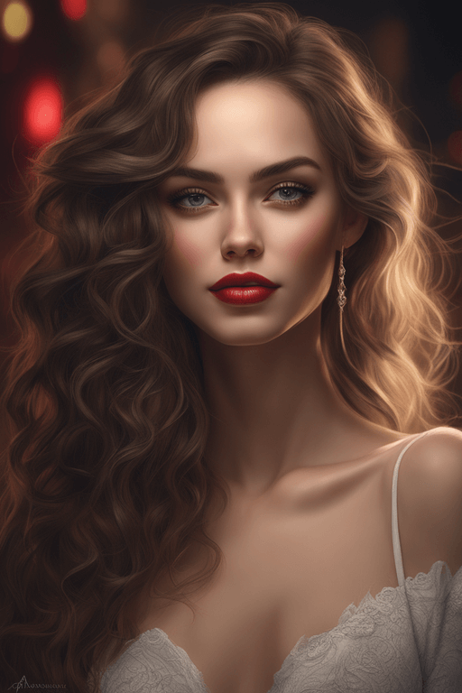 Playground AI로 생성한 그림(3) - 사랑스러운 미인