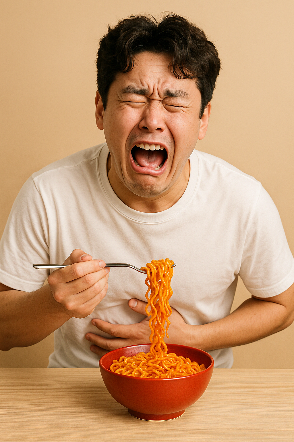 매운-음식을-먹고-속이-아파-찡그리고-있는-남성