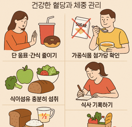 하루 당 섭취 줄이기 – 건강한 혈당과 체중 관리
