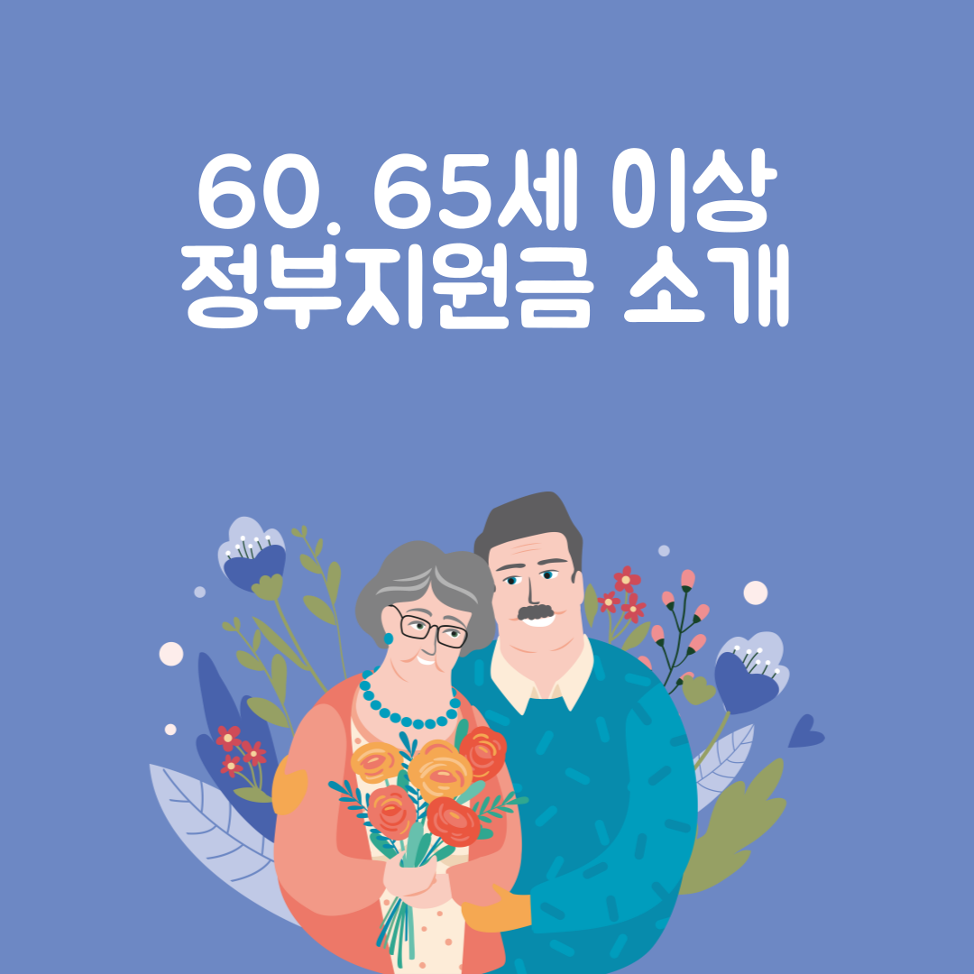 60대 노후 월생활비 2편 (정부 지원금으로 생활.의료비 절감)