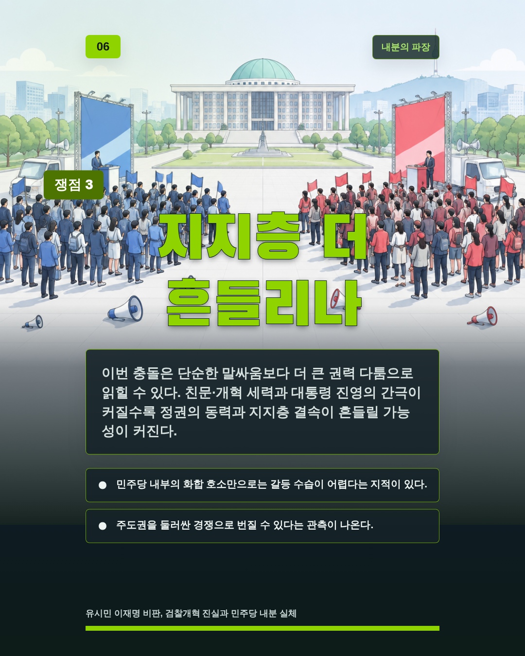 지지층 더 흔들리나