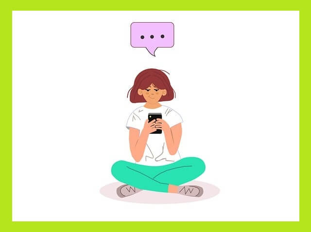 채팅중인-여자-일러스트