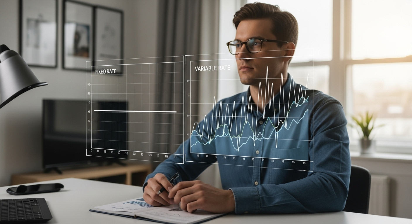 2025년 주택담보대출 변동금리와 고정금리 중 선택을 고민하는 사람