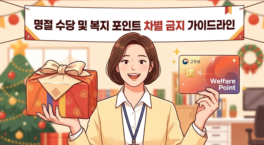 명절 선물 세트와 복지포인트 카드