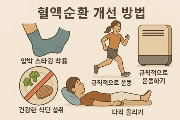 혈액순환 개선 인포그래픽