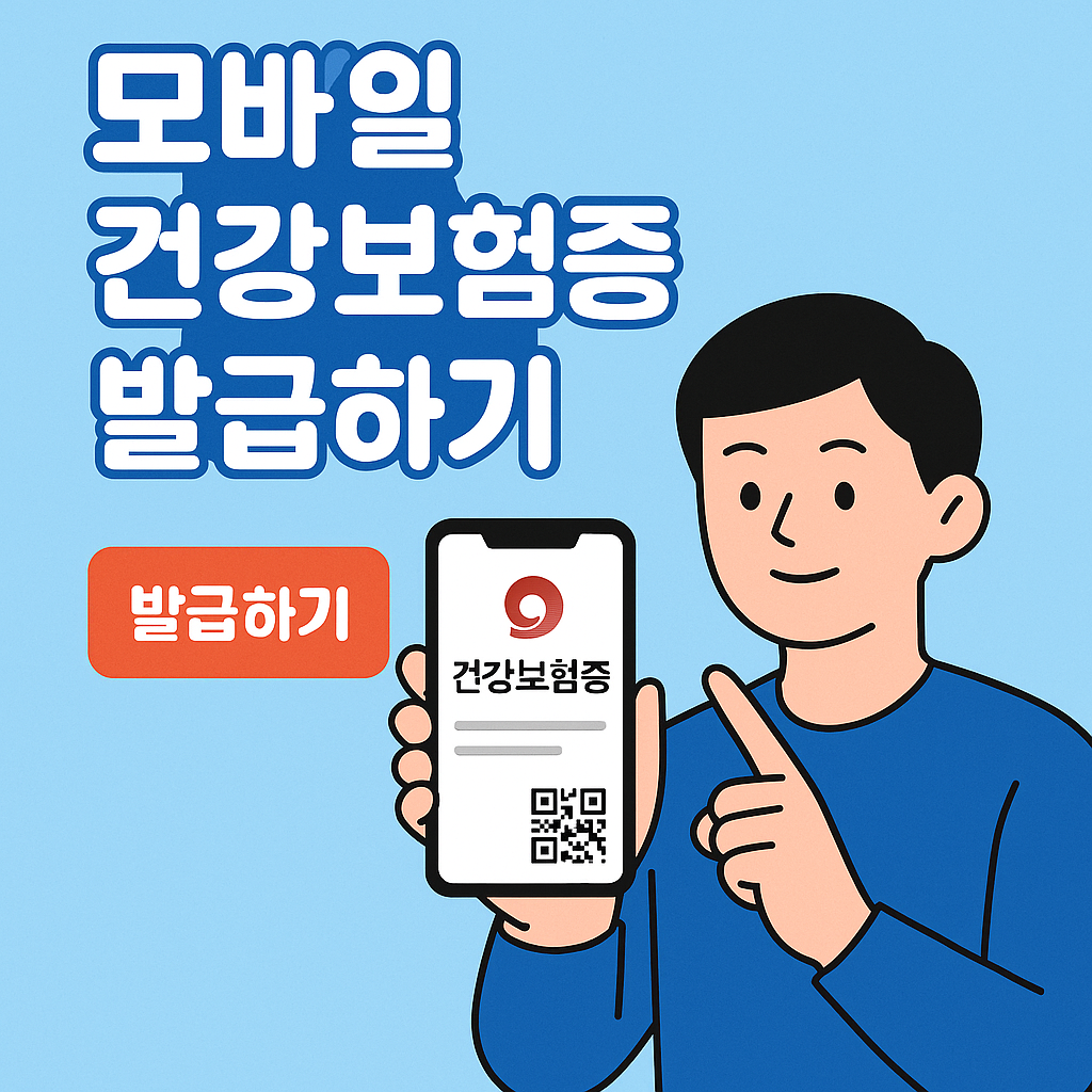 모바일 건강보험증 발급하기