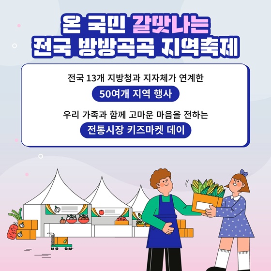 전국 13개 지방청과 지자체가 연계한 50여개 지역 행사