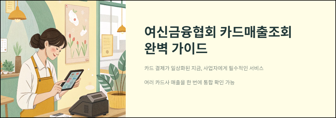 여신금융협회 카드매출조회 완벽 가이드