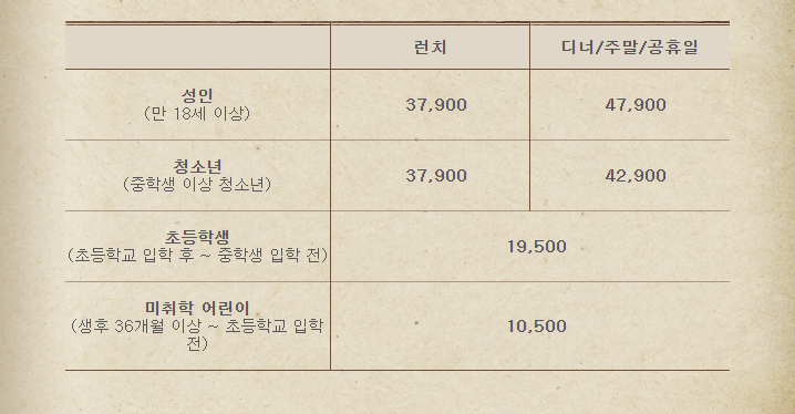 빕스 샐러드바 가격