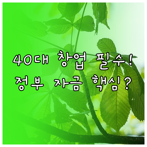 40세 이상 기술 창업 정부의 심화 ..