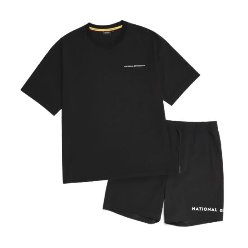 내셔널지오그래픽 우븐 반팔 반바지 2pack세트 n222upb900