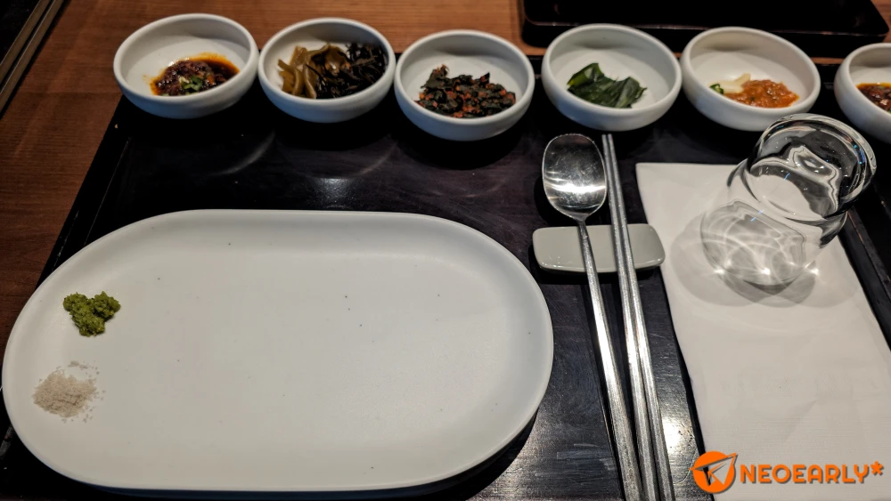 소금과 와사비부터 꽤 다양한 페어링 요소들이 준비됩니다