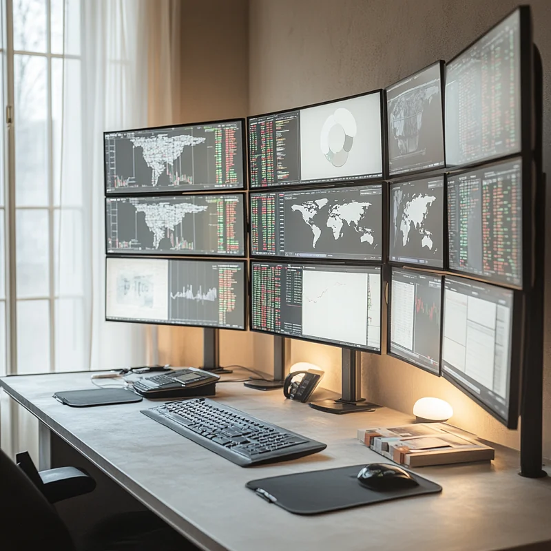 2025년 AI 관련 국내상장 미국 ETF 상위 종목을 비교하며 투자 포트폴리오를 리뷰하는 환경, AI ETF, 미국주식 투자, 글로벌 주식시장, 온라인 트레이딩, 실시간 데이터 분석이 강조됨