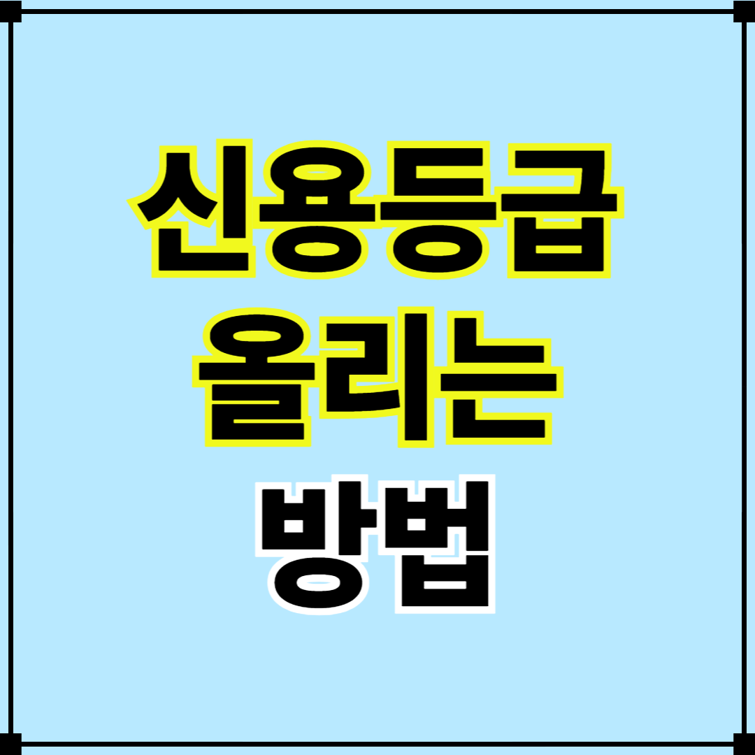 신용점수 올리는 방법|지금 시작하는 4가지 실천 전략