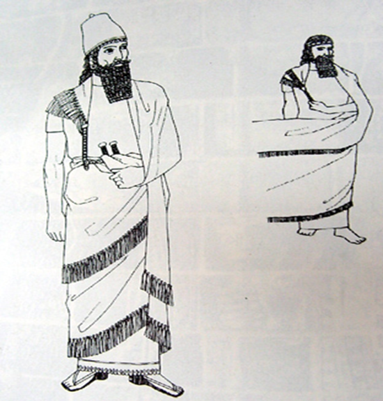 앗시리아인 의상 모식도