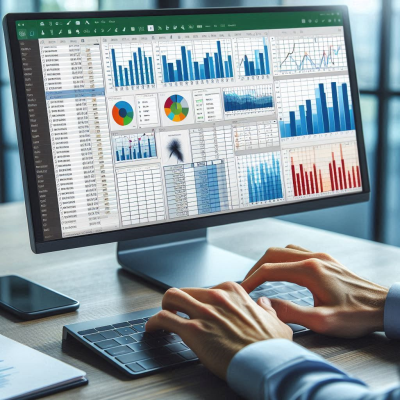 다양한 그래프가 포함된 데이터 분석 화면입니다.