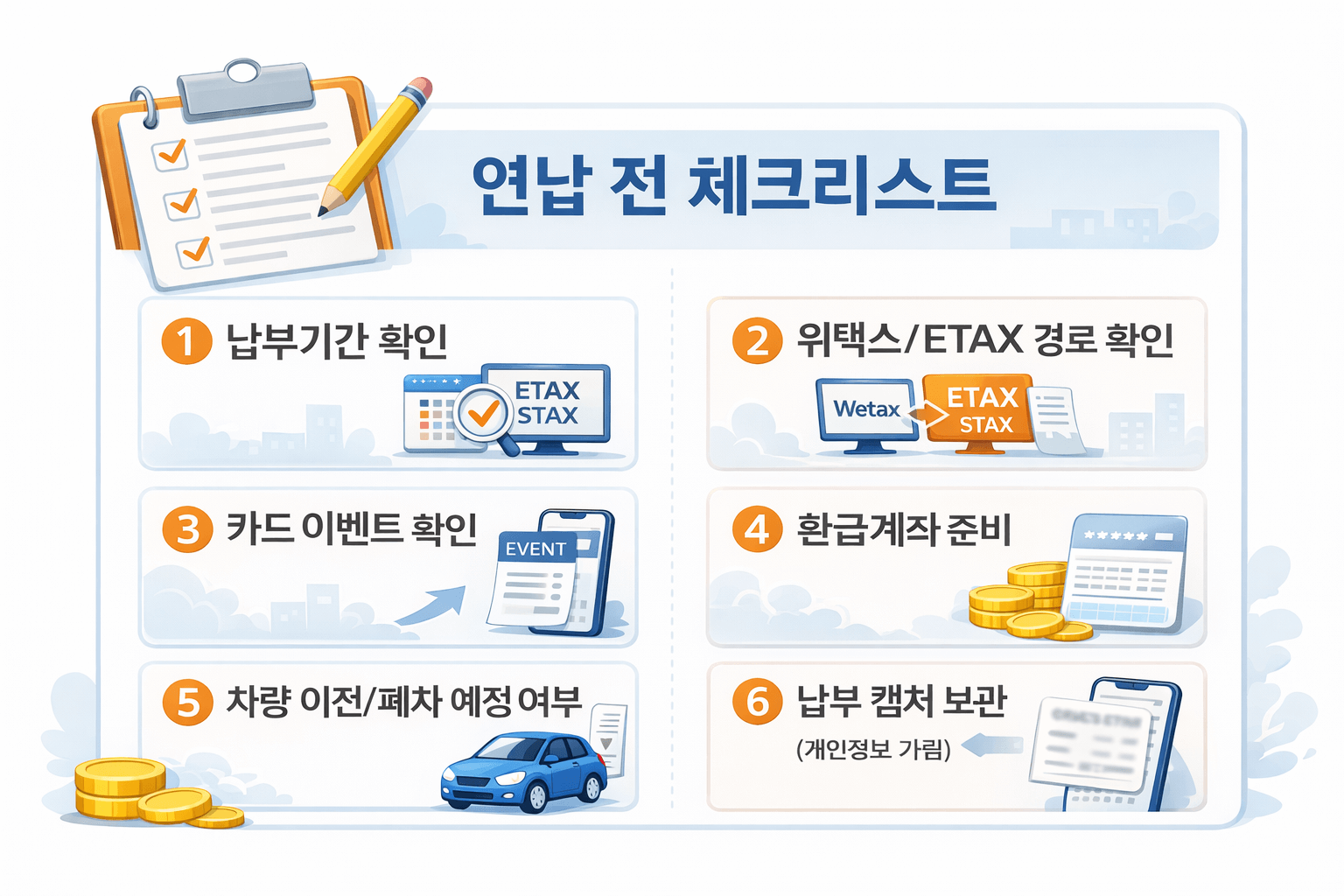 자동차세 연납 전 확인해야 할 체크리스트 6가지