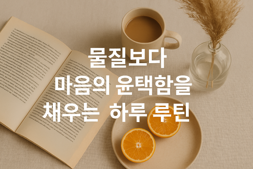 물질보다 마음의 윤택함을 채우는 하루 루틴