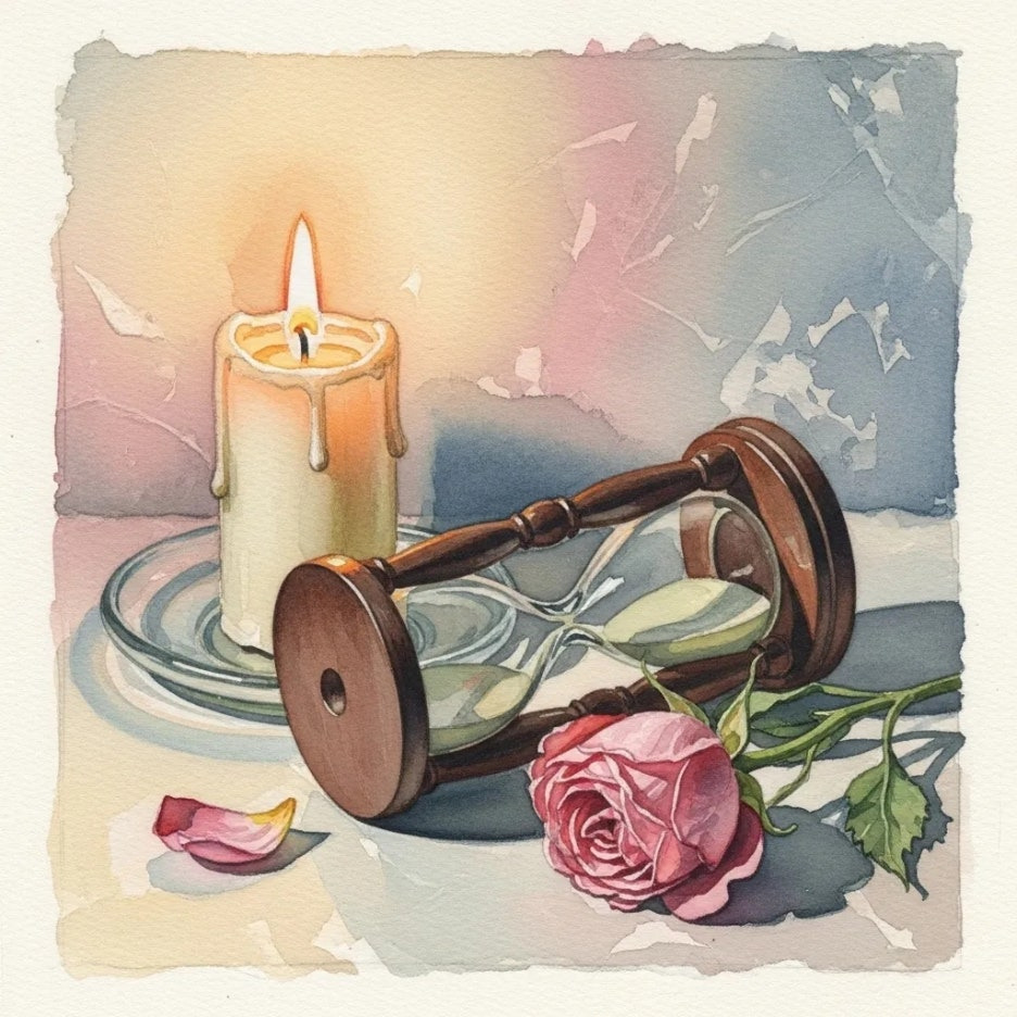 시간의 흐름과 생명의 유한함을 담은 예술적인 정물화